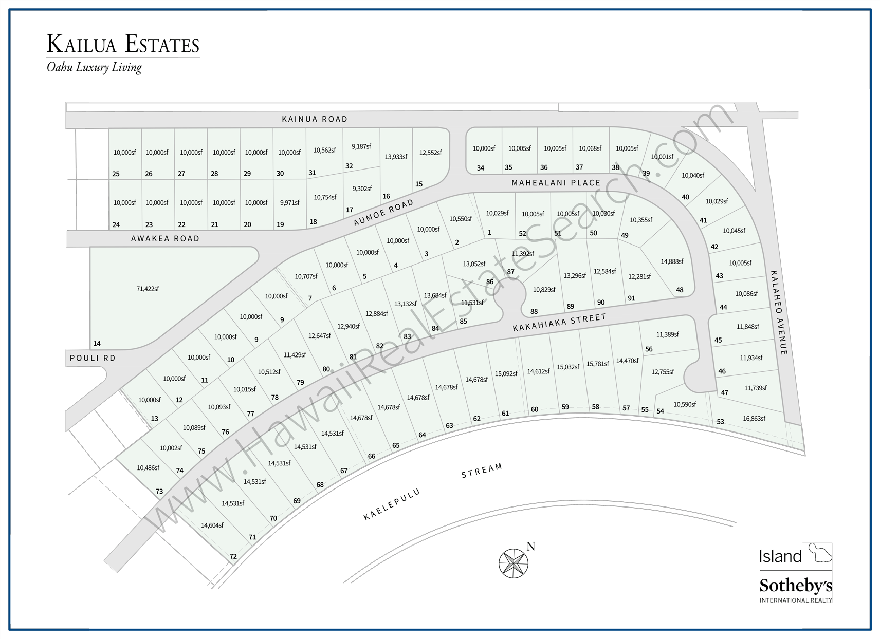 Kailua Estates Map
